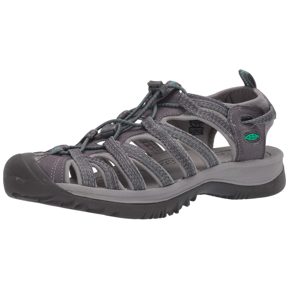 Sandales de sport     bout ferm    KEEN Whisper pour femmes Gris moyen Vert paon