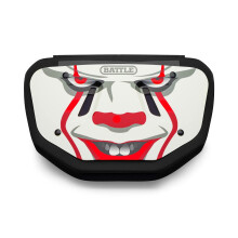 Piastra posteriore da football cromato Battle Clown - Adulto