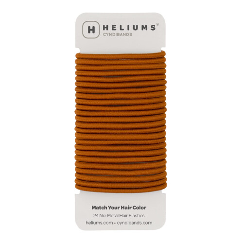 Cyndibands Chouchous Élastiques - Orange Cuivre - 24 Compte, 4mm x 4.45cm