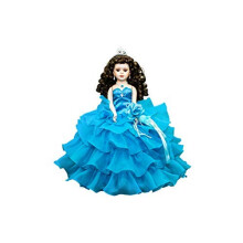 Kinnex Collections 18" Πορσελάνινη Κούκλα Quinceanera Umbrella Last Doll ~ KW18728 ~ (Τυρκουάζ)