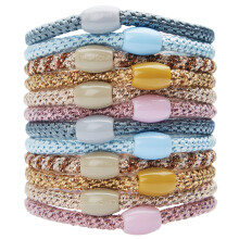 L. Erickson Narrow Grab & Go Ponytail Holder Ballerina Set of Twelve - Exceptionally Secure with Gentle Hold