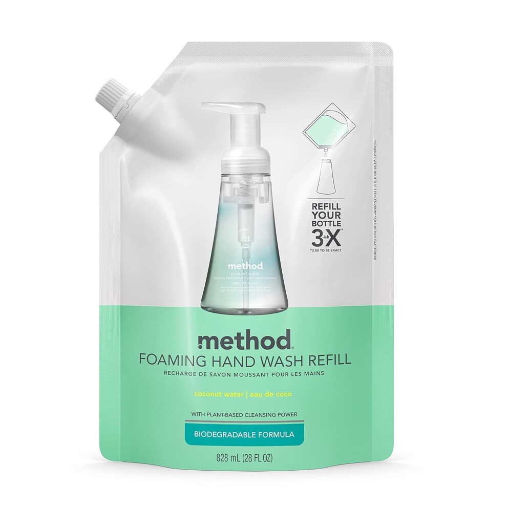 Method Foaming Hand Soap  Refill  Coconut Water  28 Oz  28 Fl Oz