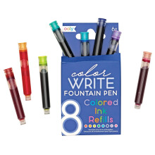 Ooly Color Write Colorful Fountain Pen Ink Refills Set of 8 Multicolor Refills for Fountain Pens Compatible with Ooly Fountain Pens Only