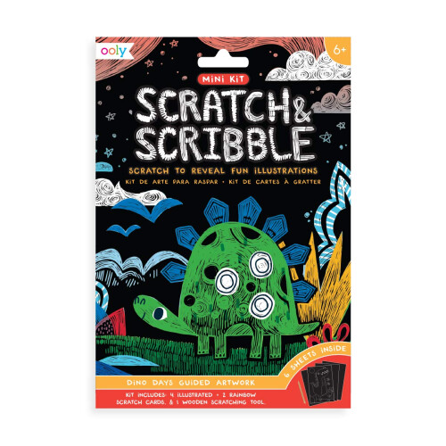 Ooly Mini Scratch  Scribble Art Kit Dino Days
