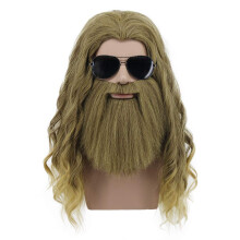 karlery Mui Dlouh Kudrnat Zlatohned Paruka s knrem Halloween Cosplay Paruka Anime Kostm Pruka na prty