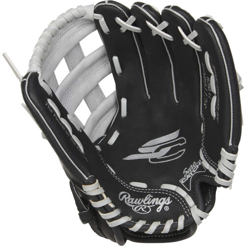 Rawlings | SURE CATCH T-Ball & Νεανικό Γάντι Μπέιζμπολ | Δεξί Χέρι | 11" | Μαύρο/Γκρι 1