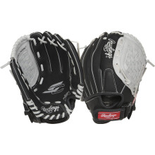 Rawlings | Guanto da baseball SURE CATCH T-Ball e per ragazzi | Lancio con la mano destra | 10,5"" | Nero/Grigio