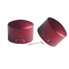 JGR Front Axle Nut Cover Axel Caps fr Harley Softail Electra Road Glide Sportster (Red)
