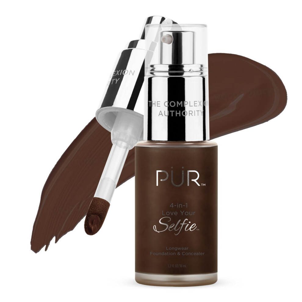 Purcosmetica Pr Minerals 4-In-1 Love Your Selfie Longwear Foundation & Concealer Full Coverage Liquid Foundation Hydrating Formula Cruelty Free