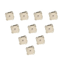WAFJMAF 10 set di bottoni automatici magnetici da cucire a forma di fiore di prugna per borse, borsette e vestiti (148 mm, argento)