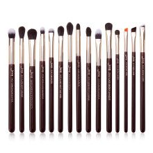 Jessup Professional Set di pennelli per trucco occhi naturali-sintetici 15 pezzi per ombretto sfumato correttore eyeliner sopracciglio Zinfandel