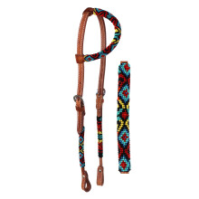 PRORIDER Horse Show Uzdecka Western Leather Headstall 79RT06HA