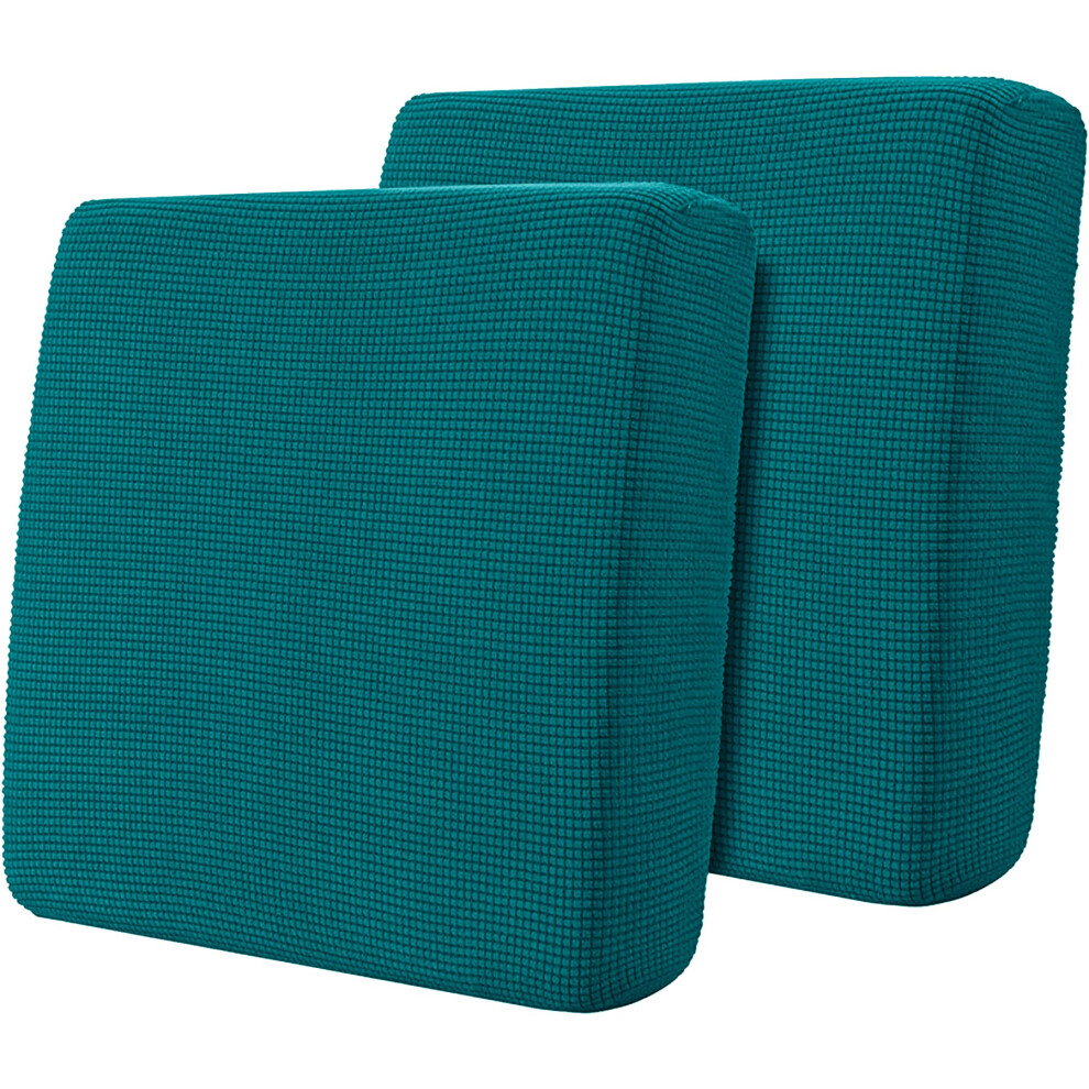 Housses de coussin de canap    extensibles Hokway Housses de coussin r   versibles de remplacement Housses de coussin de canap    (bleu sarcelle, 2)