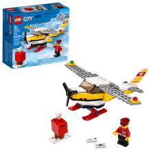 LEGO City Postflygplan 60250 Rollspel, Kul Byggset för Barn (74 Delar)