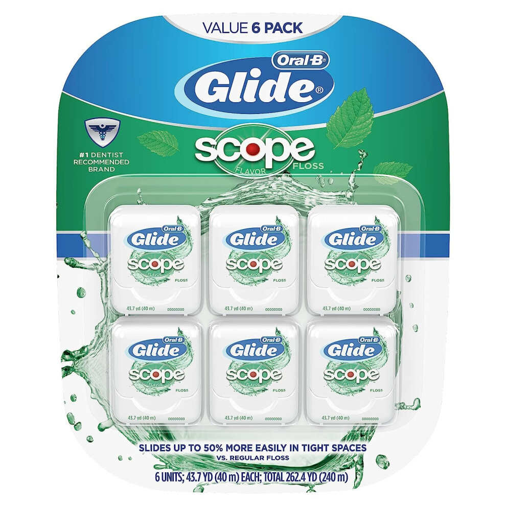 Oral-B Glide Dental Floss  Scope Flavor  40m Pack of 6