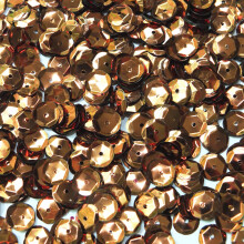 8mm Cup Sequins Copper Metallic Medium Hole Made in USA