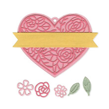Sizzix Thinlits set set 10 pachet eticheta de inima de Katelyn Lizardi Multicolor