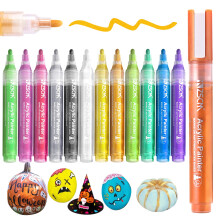 Pixuri de vopsea Markere acrilice ZSCM 12 culori Markere de vopsea pentru pictura de dovleac de Halloween Marker metalic de arta pentru adul?i Co
