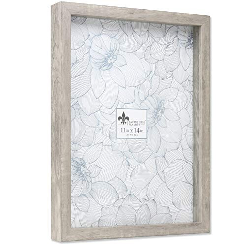 Lawrence Frames 785111 Shadow Box Frame  11x14  Natural gray