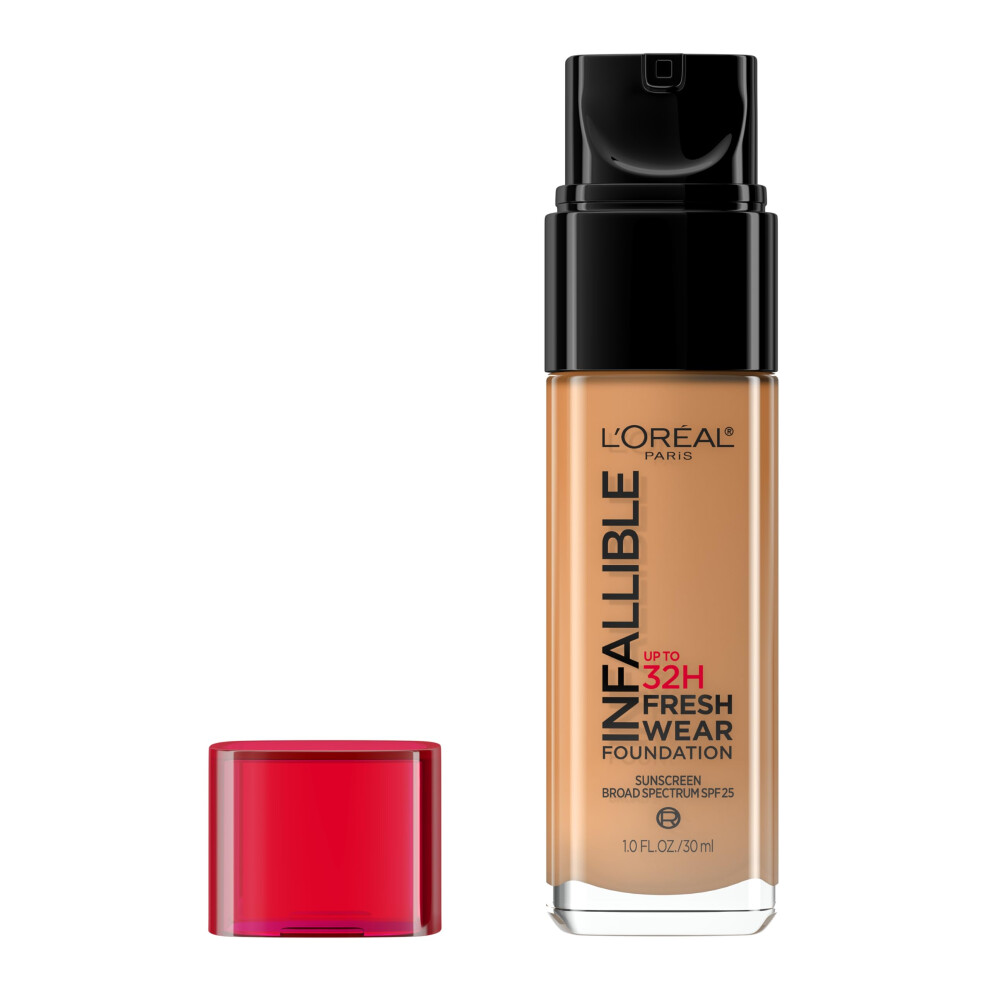 L'Oreal Paris Makeup Infallible Up to 32 Hour Fresh Wear Lightweight Foundation  487 Warm Almond  1 Fl Oz  Packaging May Vary-image-OPC-PFNH96Z-NEW
