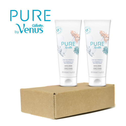 Gillette Gillette Venus PURE Κρέμα Ξυρίσματος - Ορυκτά Βαθιάς Θάλασσας, 6 Oz (Συσκευασία 2) 1