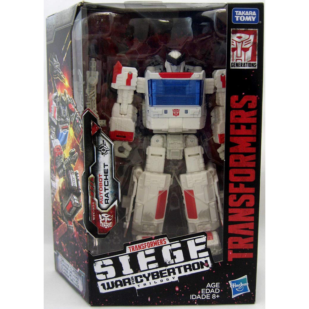 Hasbro 6 Inch Transformers Siege War For Cybertron Action Figure Deluxe Class - Ratchet Exclusive