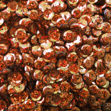 8mm Cup Sequins Orange Hologram Glitter Sparkle Metallic Medium Hole Made in USA