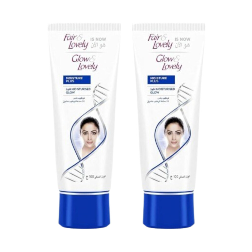 (PACK OF 2) Fair & Lovely is Now GLOW & LOVELY Moisturizing Face Beauty Cream For Extra Fairness - 100g
