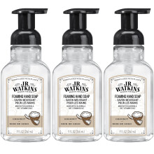 J.R. Watkins skummende h?nds?be til badev?relse eller k?kken Duftende Cruelty Free 9 Fl Oz Coconut 3 Pack