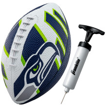 Franklin Sports NFL Seattle Seahawks Fotboll - Ungdoms Mini 8.5" Gummifotboll - Perfekt för Barn
