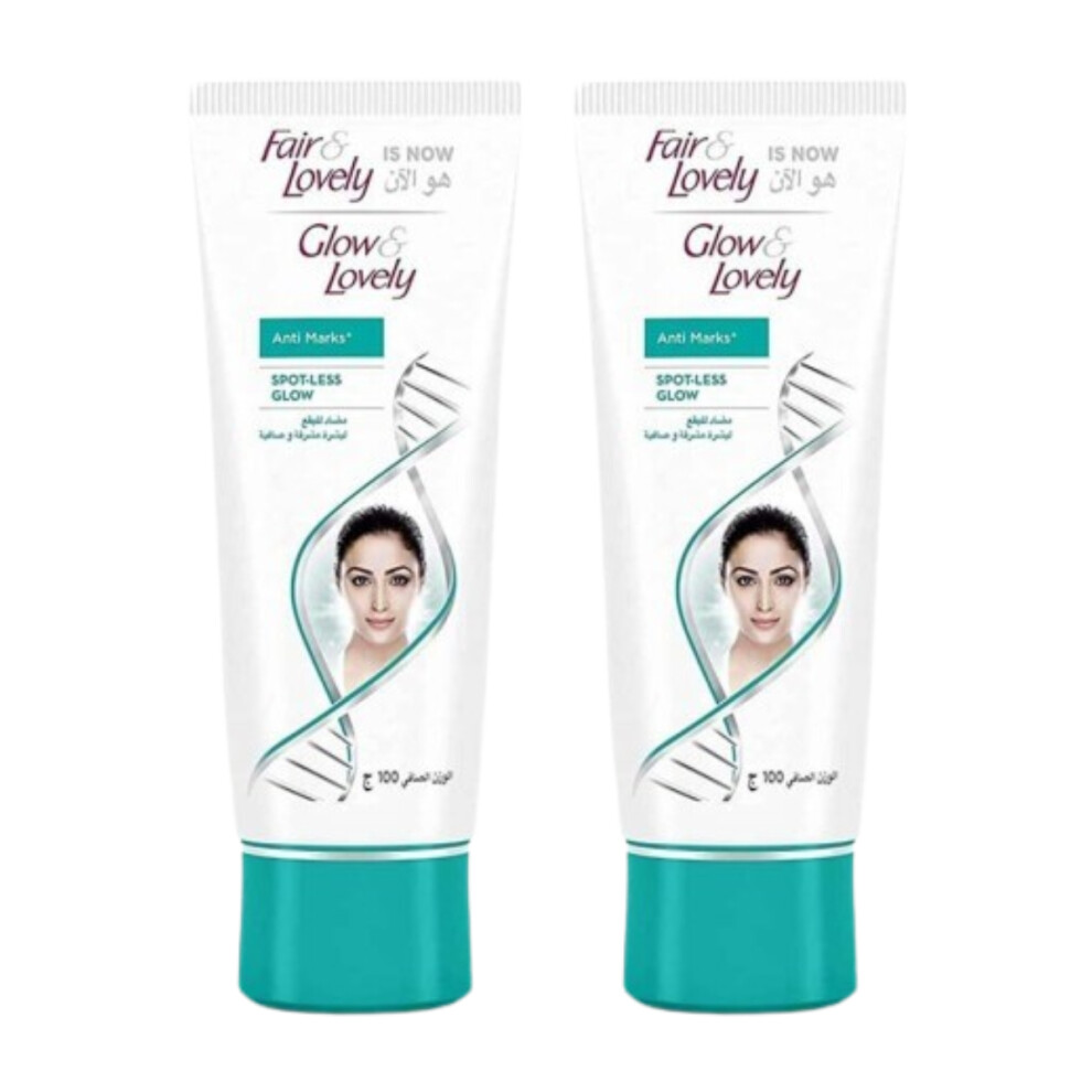 (PACK OF 2) Fair & Lovely is Now GLOW & LOVELY Anti Marks Spot-Less Glow Face Cream 100g