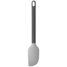 BergHOFF Leo Heat-resistant Non-stick Silicone & Nylon Body Spatula 12.25"" Grey Hanging Ring Soft-touch Handle Dishwasher Safe