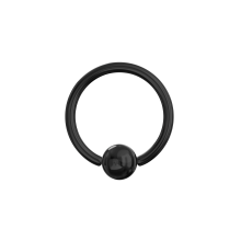(Black, 1.2x12mmx4mm) Surgical Steel Anodised BCR Ring