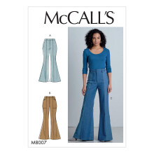 McCall Pattern Company McCall's Women's Bell Bottom Pants Sewing Patterns Sizes 14-22 Blue