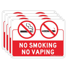 Fara fumat fara semn de vaping 4 pachet 10 """" x 7 """" .40 din aluminiu fara rugina UV protejat de vreme rezistent la intemperii rezistent la apa d