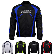 HWK Motorradjacke Herren und Damen verwenden gut sichtbaren Regenmantel mit CE-Rstung  Polyestermantel fr Dirt Bike Enduro Racing Blue S wasserdic