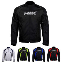HWK Motorradjacke fr Mnner und Frauen, wasserdichte, gut sichtbare Regenjacke mit CE-Rstung, verstellbare, langlebige Motorrad-Reitjacke aus Polye