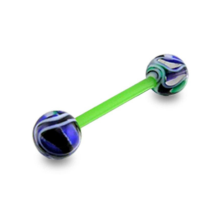 (6mm, 16mm) Multi-Coloured UV Bar with Mixed Coloured UV Ball (Pack of 10)