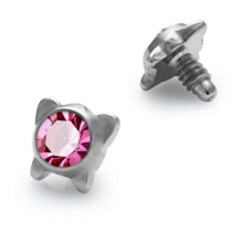 (Pink) Butterfly Jeweled Dermal Anchor Tops