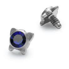 (Dark Blue) Butterfly Jeweled Dermal Anchor Tops