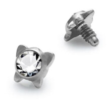 (Clear) Butterfly Jeweled Dermal Anchor Tops