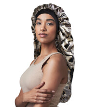 Awefeel Jumbo-Satin-Mtze mit lockigem Haar zum Schlafen