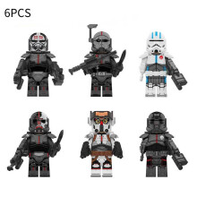 6er-Set Star Wars Klonkrieger Bad Batch Mini-Figuren – ca. 4 cm, ABS Kunststoff, ideales Bauklötze-Spielzeug
