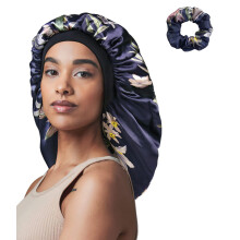 Awefeel Lange Satin-Haube fr langes Haar, groe Schlafmtze fr Frauen