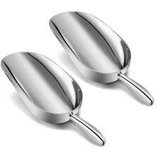 AS-12 2er-SET 12 Oz. (Unze) Bar-Eisschaufel, Trockenbehlterschaufel, Trockenwarenschaufel, Sigkeitenschaufel, Gewrzschaufel, Gussaluminium