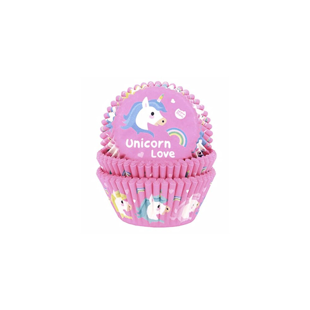 House of Marie Unicorn Pattern Paper Muffin Cases Cupcake Cases Pack of 50