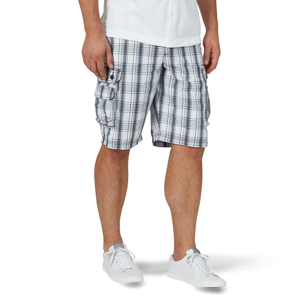 Salopette Lee pour homme New Belted Wyoming cargo Shorts Blue Mirage Plaid