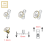 (3mm) 14K Solid Gold CZ Jewelled Internally Threaded Dermal Anchor 3