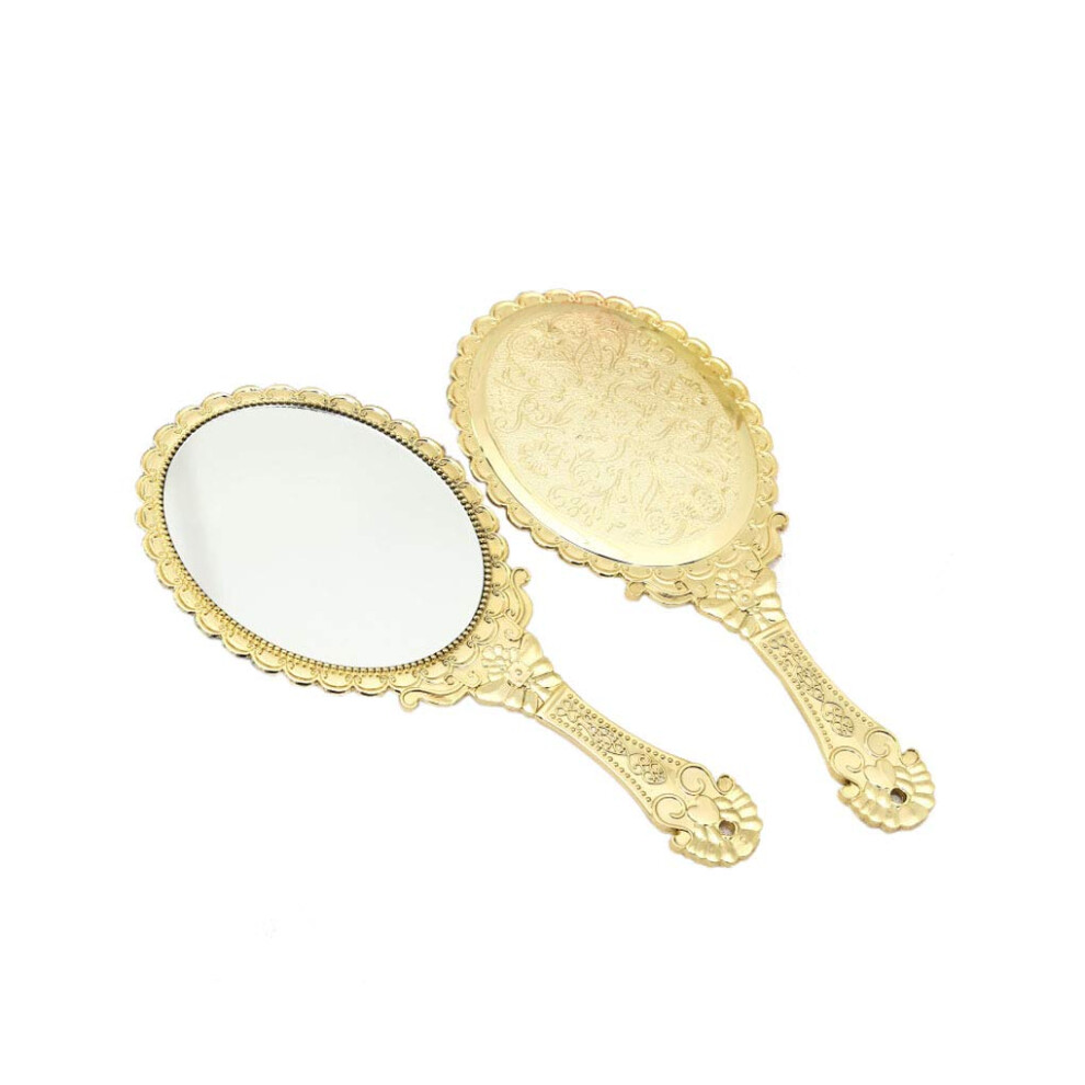 Jiuniu Handheld Mirror With Handle Vintage Compact For Personal Makeup