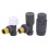 NRG Anthracite Angled TRV Thermostatic Radiator Valve + Manual Valve Pack 3